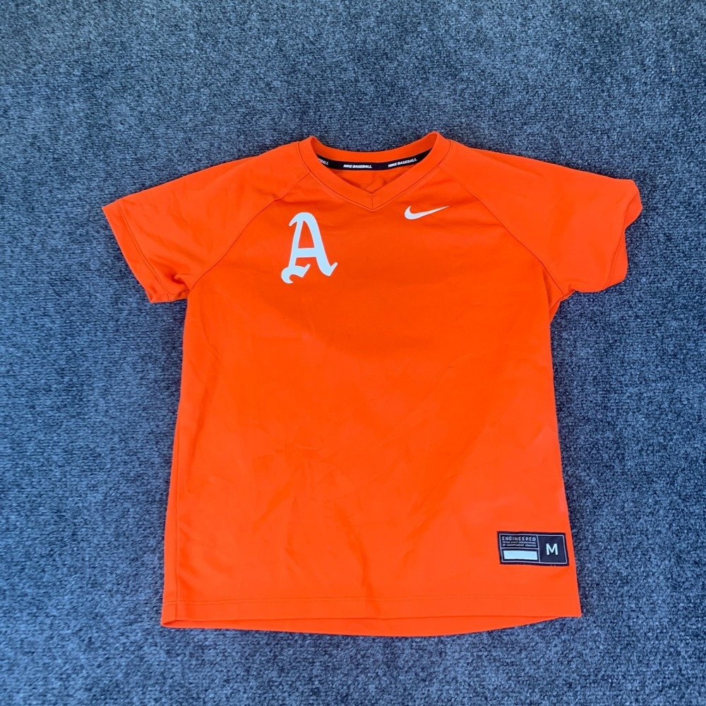 Nike Stock Vapor Select2 Baseball Shirt Youth Medium Orange baseball